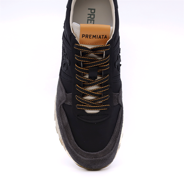 Men's Premiata Landeck black suede and textile sneakers 169BPF6608VN