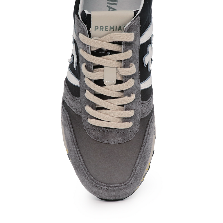 Premiata men Lander sneakers in gray leather 1694BP5900GR