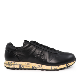 Premiata men Lucy sneakers in black leather 1694BP5314N