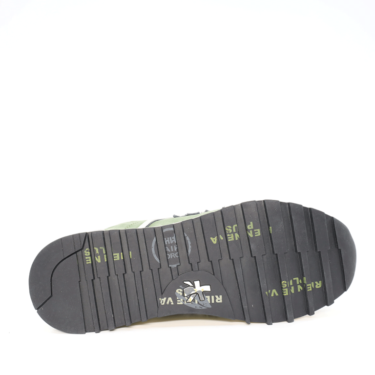 Premiata men Lucy sneakers in khaki genuine suede leather 1695BP6147V