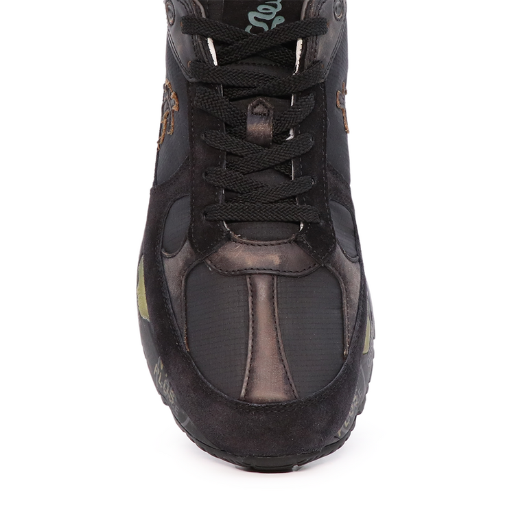 Premiata men Mase sneakers in black leather 1694BP5013N