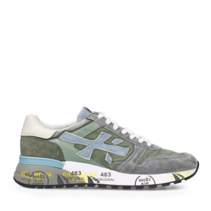 Premiata Mick green suede and textile men's sneakers 1697BP6617V