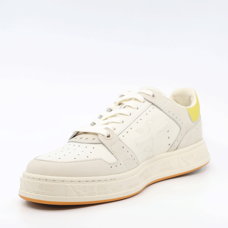 Premiata men Quinn sneakers in white genuine leather 1695BP6305A