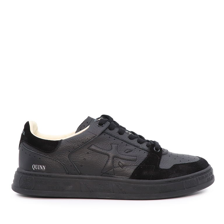 Premiata men Quinn sneakers in black leather 1694BP6000N