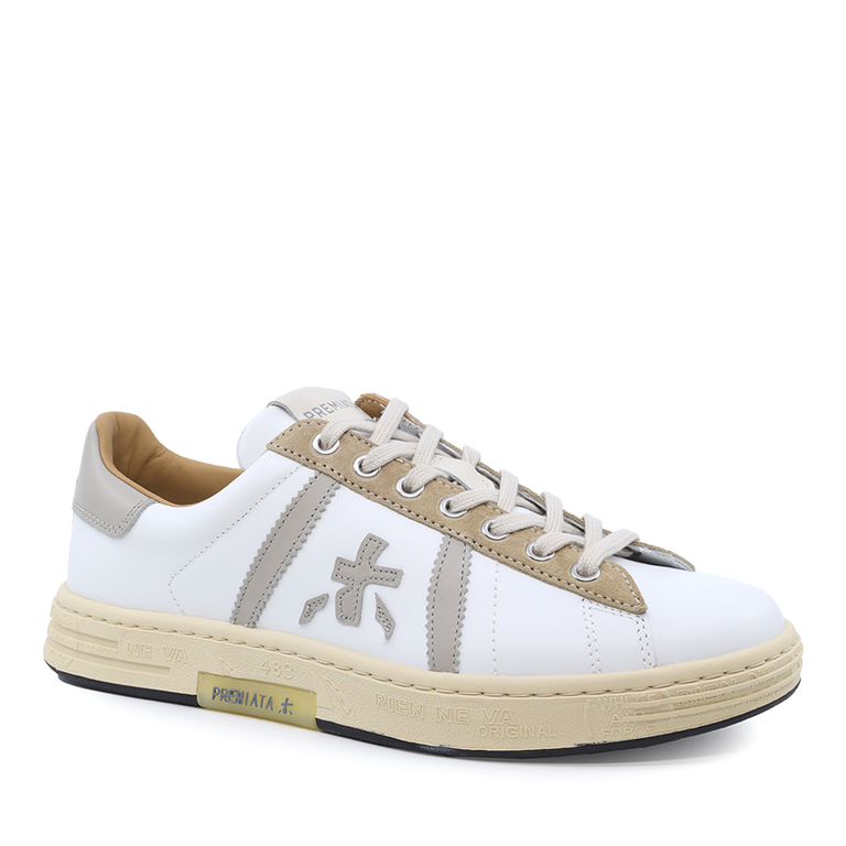 Premiata men Russell sneakers in white genuine leather 1695BP6266A