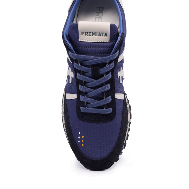 Men's sneakers Premiata Sean in navy blue suede and textile 1697BP6637VBL