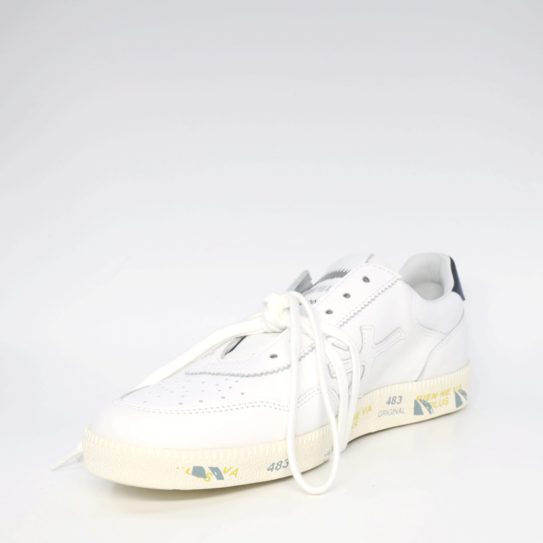 Premiata men Clay slip on sneakers in white genuine leather  1695BP6352A