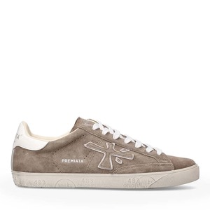Sneakers bărbați Premiata Steven taupe din piele întoarsă 1691BP6221TA