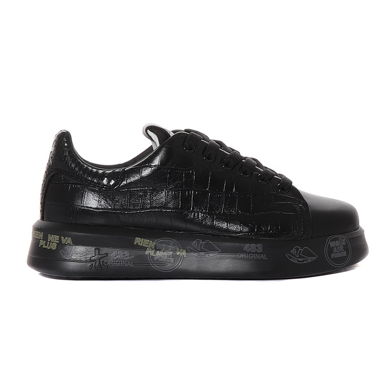 Premiata Belle women's sneakers in black leather 1692DP5386CN