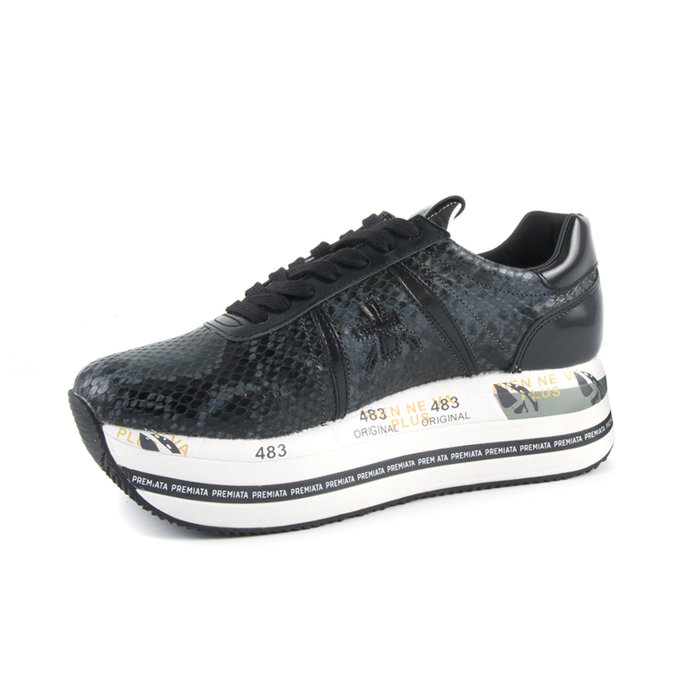Premiata Beth Women's Trainers in Grey Snake Leather 1690DP4839SGR