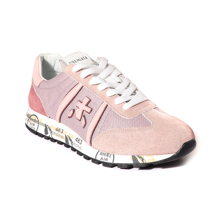 Premiata Lucy-D women's sneakers in pink suede leather 1691DP5102VRO