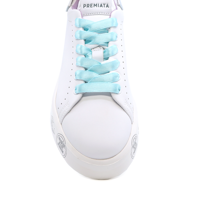 Sneakers femei Premiata Belle albi din piele 1695DP6280A