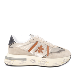 Women's sneakers Premiata Cassie beige in suede leather and textile 1696DP6470BE