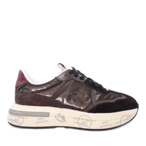 Women's sneakers Premiata Cassie brown in suede leather and textile 1696DP6472M