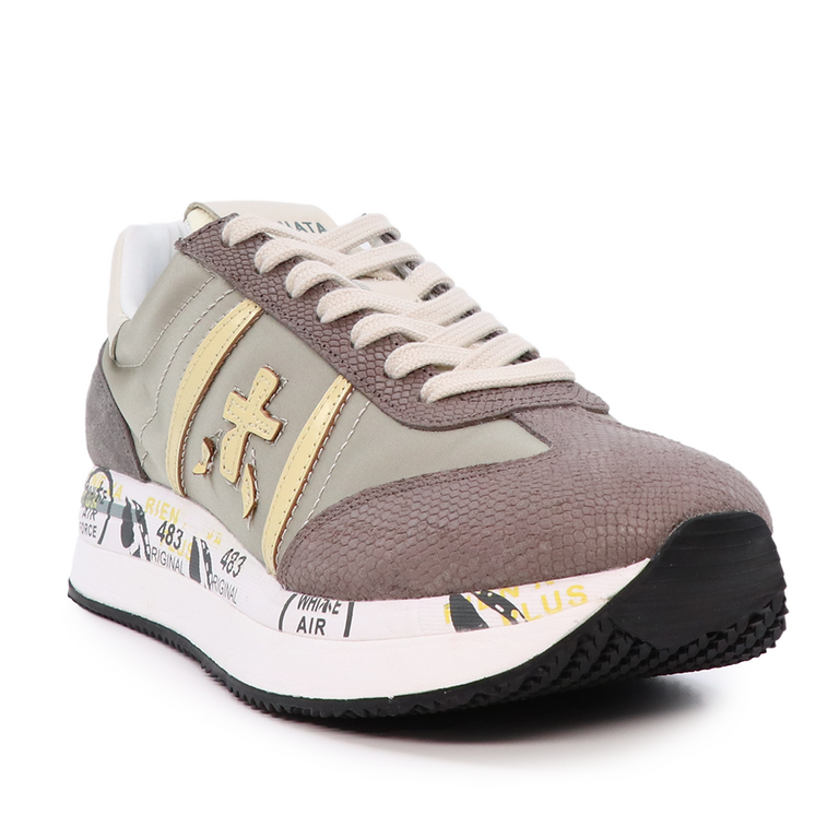 Premiata women Conny sneakers in beige leather 1694DP5950BE