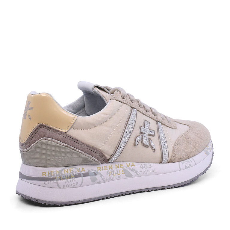 Women's Premiata Conny beige suede and textile sneakers 169DP6671VBE