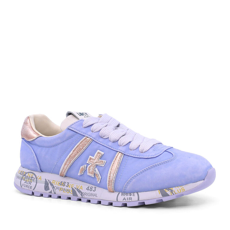 Women's sneakers Premiata Lucy-D Heritage lilac in textile and leather 169DP6756LI