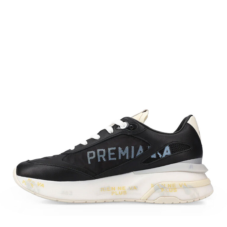 Women's sneakers Premiata Moerun-D black genuine leather and textile 1697DP6733N