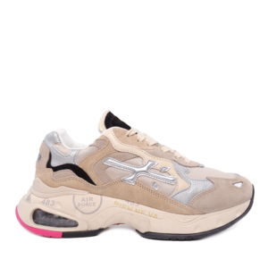 Women's sneakers Premiata Sharkyd taupe in suede leather and textile 1696DP3140TA