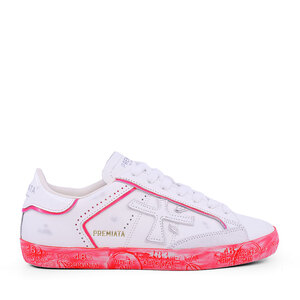 Premiata Steven-D white genuine leather women's sneakers with vintage look 1697DP6667AFU