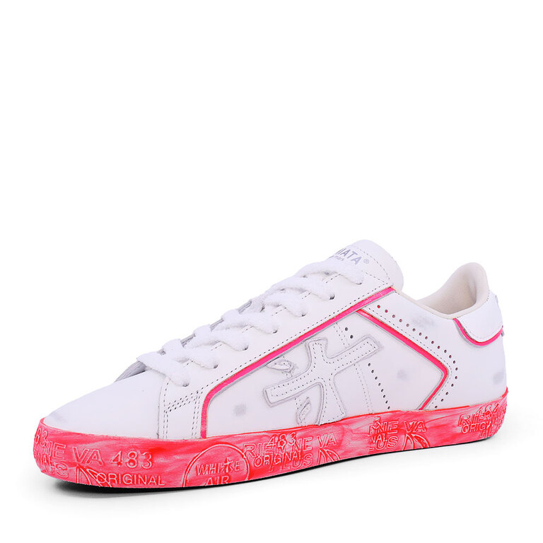 Premiata Steven-D white genuine leather women's sneakers with vintage look 1697DP6667AFU