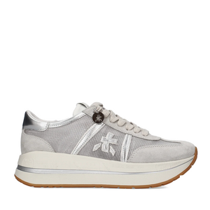 Sneakers femei Premiata Bethcoin argintii din piele și textil 1691DPF8148AG