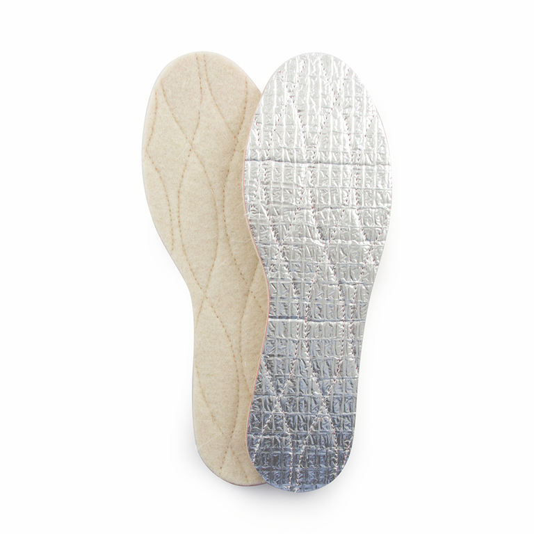 Thermic wool + aluminum insole