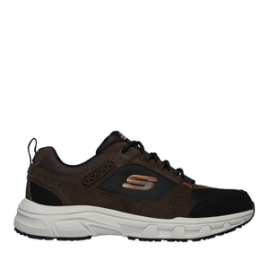 Skechers men sneakers in brown leather and fabric 1965BPS518930M