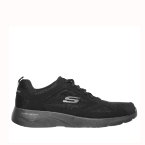 Men's Skechers sneakers in black made of nubuck leather and textile material 1966BPS583630N