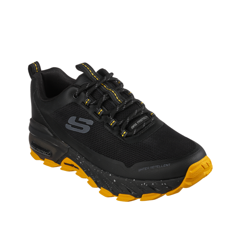 Men's Skechers black sports shoes made of synthetic and textile material - 1966BPS237301N
