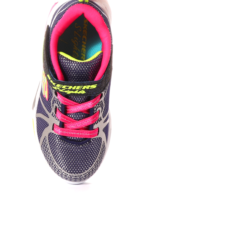 Pantofi sport copii Skechers bleumarin cu roz 1961CNP30202BL