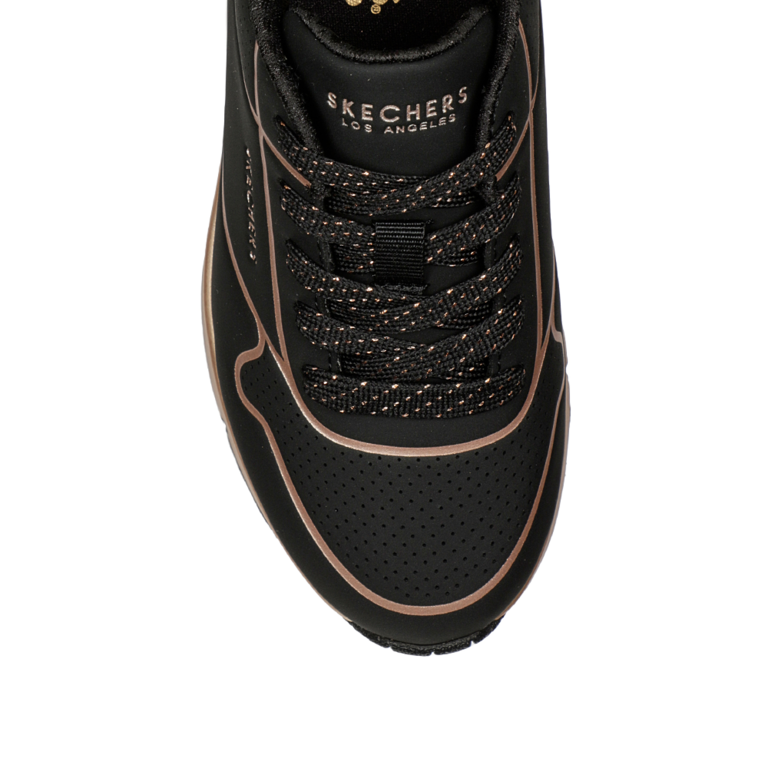 Pantofi sport fete Skechers negri din sintetic 1966FP3100538N