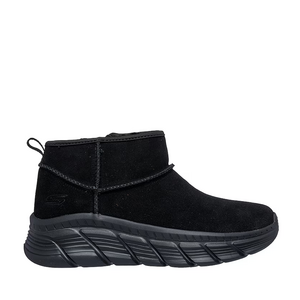 Ghete îmblănite femei Skechers Bobs B Flex Hi negre din piele 1962DG117390VN