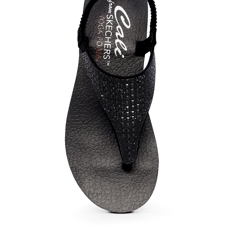 Women's Skechers Rock Crown Black Synthetic Sandals 1967DS31560N