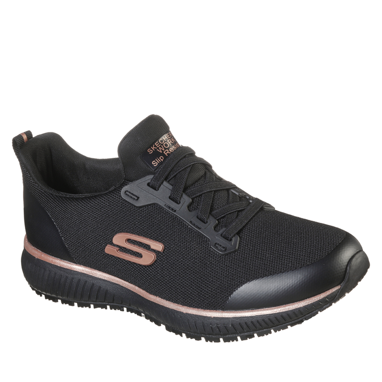 Pantofi sport femei Skechers negri din material knitted 1964DPS77222N