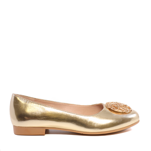 Balerini cu accesoriu deco femei Solo Donna aurii  1169DB4100AU