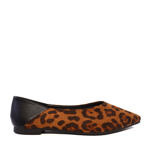 Solo Donna women's ballet flats with leopard print 1169DB2120VLEO