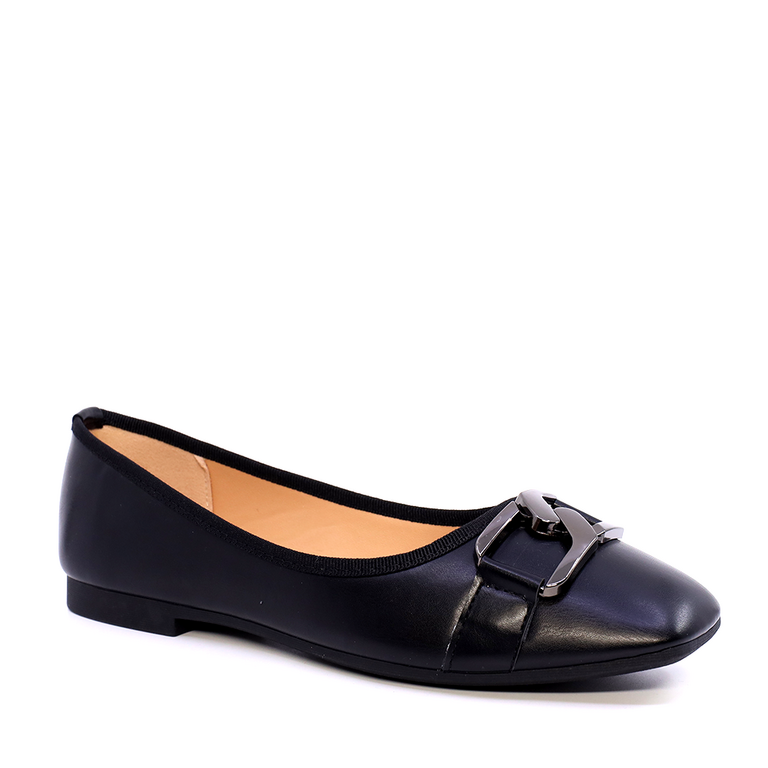 Women's Solo Donna black synthetic ballet flats 2547DB8269N