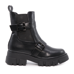 Women's boots, Luca di Gioia brand, black color, made of genuine leather, with medium heel, model 1266DG8100N.