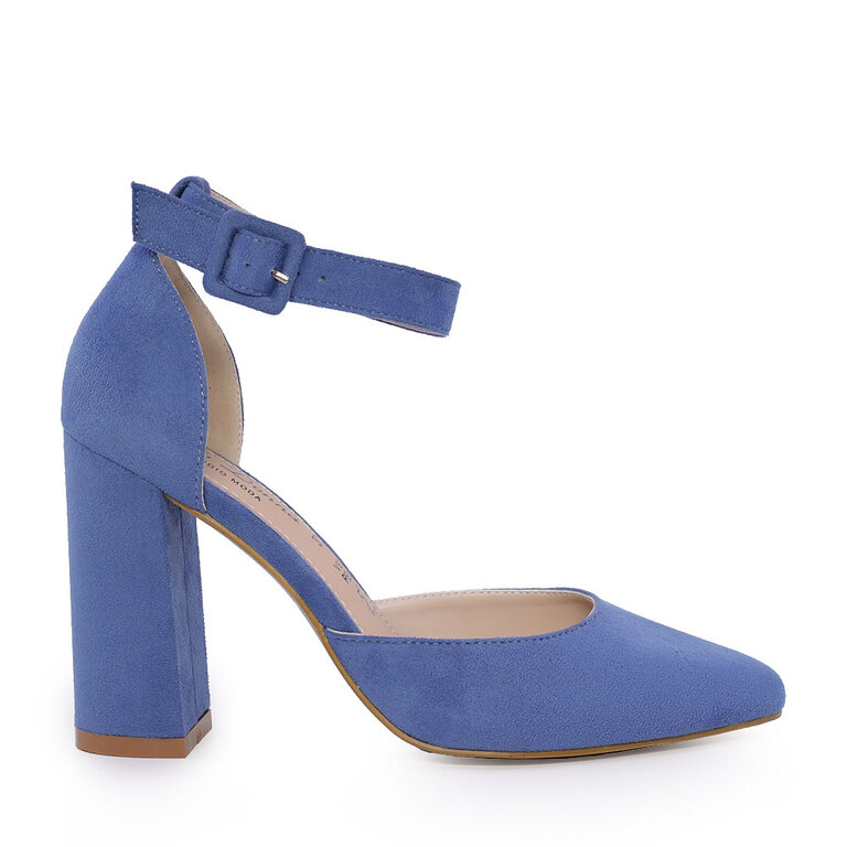 Women's Solo Donna navy blue velor cut-out shoes 1167DD1210VBL
