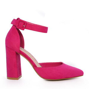 Pantofi decupați femei Solo Donna fuchsia din velur 1167DD1210VFU 