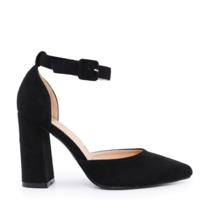 Pantofi decupați femei Solo Donna negre din velur 1165DD1210VN