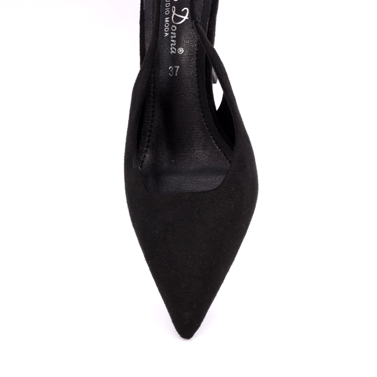 Solo Donna women pumps in black faux suede leather 2855DD0555VN