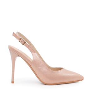 Pantofi decupați femei Solo Donna roz gold cu toc 1165DD4110RA