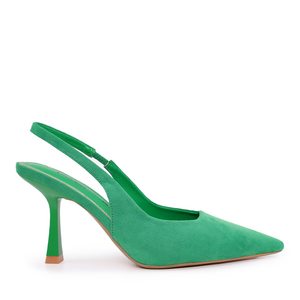 Solo Donna women pumps in green faux suede leather 2855DD0555VV