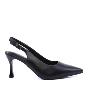 Pantofi stiletto slingback femei Solo Donna negri 2541DD1019N