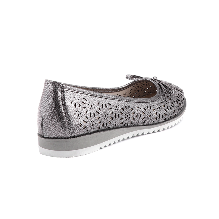 Solo Donna Women's pewter perforated ballerinas 1161DPF0817CF
