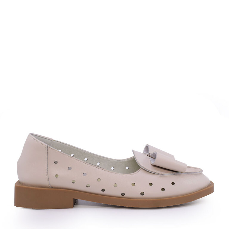 Women's Solo Donna beige perforated shoes 1167DPF8200BE