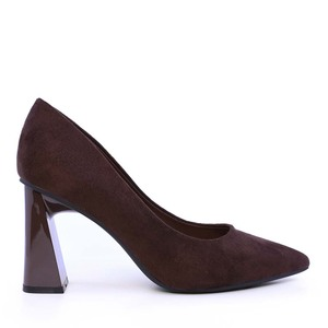 Pantofi cu toc conic femei Solo Donna maro 1162DP2511VM
