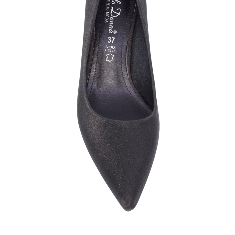 Solo Donna women pumps in black faux leather 2856DP24131N